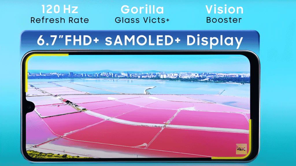 Samsung m36 120hz refresh rate and 6.7 inch display