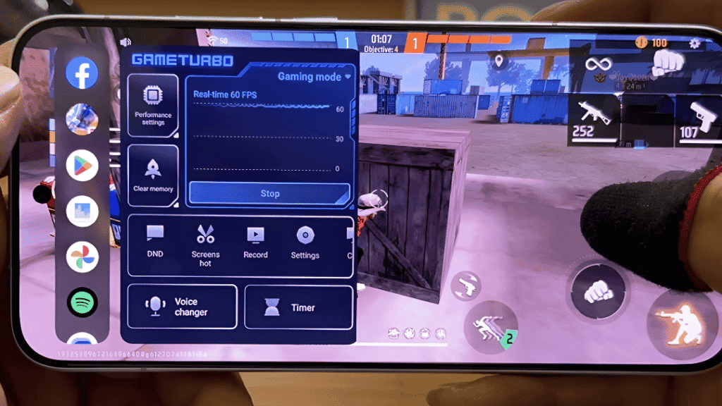 poco f7 free fire fps test 