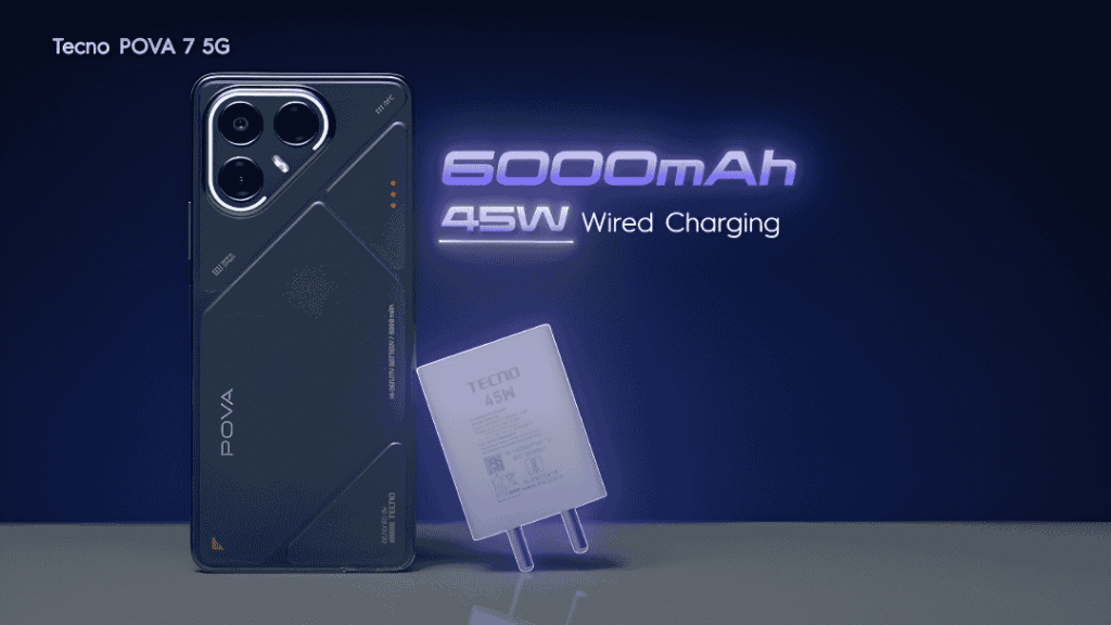Tecno Pova 7 6000mAh Battery and 45W Charger
